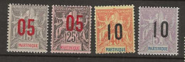 1912 MNH Martinique Yvert 78-81 Postfris** - Ongebruikt