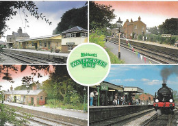 SCENES FROM THE WATERCRESS LINE, ALTON, HAMPSHIRE, ENGLAND. UNUSED POSTCARD  Nd3 - Stations - Met Treinen