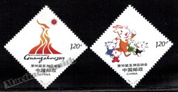 Chine / China 2009 Yvert 4637-38, Guangzhou 2010, XVIth Asian Games - MNH - Unused Stamps