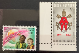 België, 1966, 1360-V1 En 1362-V, Postfris **, OBP 14€ - 1961-1990