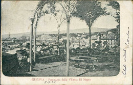 GENOVA - PANORAMA DALLA VILLETTA DI NEGRO - SPEDITA - 1900s (20917) - Genova (Genoa)