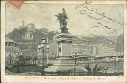 GENOVA - MONUMENTO DUCA DI GALLIERA - COLLINA S. ROCCO - SPEDITA 1904 20920) - Genova (Genoa)