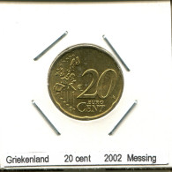 20 EURO CENT 2002 GRIECHENLAND GREECE Münze #AS450.D.A - Grèce