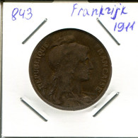 10 CENTIMES 1911 FRANKREICH FRANCE Französisch Münze #AN085.D.A - 10 Centimes