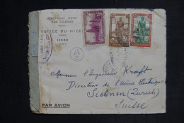 NIGER - Enveloppe De Segou Pour La Suisse Avec Contrôle Postal - L 152955 - Lettres & Documents