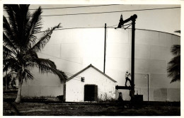 Dominican Republic, BARAHONA, Sugar Refinery Molasses Tanks (1940s) RPPC Postcard (1) - Dominicaanse Republiek