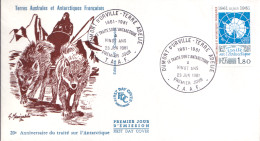 ARCTIC-ANTARCTIC, FRENCH S.A.T. 1980 ANTARCTIC TREATY FDC - Antarctic Treaty