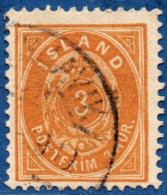 Island 1882 3A  Perforation 12¾ Cancelled "by Favor" - Gebraucht