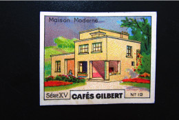 Chromo "Cafés GILBERT" - Série 15 "LES HABITATIONS HUMAINES" - Té & Café