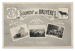 BRUYERES ET MONTBERAULT Souvenir De BRUYERES - Horaires  1909 Service été - Ligne De LAON à NOUVION LE VINEUX CHEMIN FER - Otros & Sin Clasificación