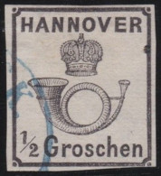 Hannover  .   Michel    .   17 (2 Scans)  .  Signiert   .    O     .     Gestempelt - Hanovre