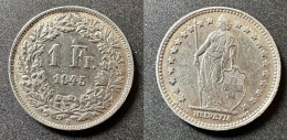 SUISSE - 1 Franc 1945 "Argent"  Réf, S 01 - 1 Franc