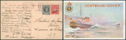 EP Au Type Carte Paquebot "Ostende-Douvres" (SBEP N°18b) + N°193 Expédié De Bruxelles (1925) > Ville - Liner Cards