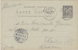 FRANCIA - INTERO POSTALE -VIAGGIATO - VIAGGIATO - 1897 - Altri & Non Classificati