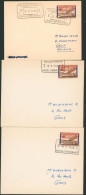 Exposition Bruxelles 1958 - Lot De 3 Lettre Avec Type Différent Obl Télégraphe-téléphone "Bruxelles-exposition 1, 2 Et 3 - Brieven En Documenten