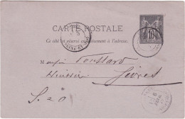 FRANCIA - INTERO POSTALE -VIAGGIATO - VIAGGIATO - 1891 - Otros & Sin Clasificación
