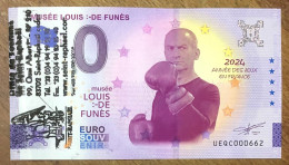 2024 BILLET 0 EURO SOUVENIR LOUIS DE FUNES BOXE + TAMPON EURO SCHEIN BANKNOTE PAPER MONEY BANK PAPIER MONNAIE - Privatentwürfe