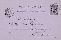 FRANCIA - INTERO POSTALE -VIAGGIATO - VIAGGIATO - 1885 - Andere & Zonder Classificatie