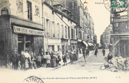 CPA - PARIS - N° 544 - Rue Du Pré St-Gervais Et Place Des Fêtes - (XIXe Arrt.) - 1908 - TBE - Arrondissement: 19