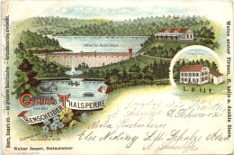 Gruss Von Der Remscheider Thalsperre - Litho - Remscheid