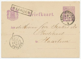 Trein Haltestempel Naarden 1880 - Lettres & Documents