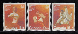 CANADA 1975   MONTREAL OLYMPICS  SCOTT # B7-B9  MNH CV $1.80 - Unused Stamps