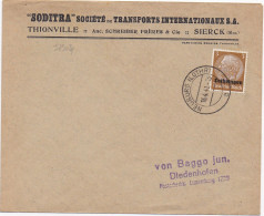 37303# HINDENBURG LOTHRINGEN LETTRE Obl NEUBURG 16 Avril 1941 NOVEANT MOSELLE THIONVILLE - Cartas & Documentos