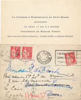 L Avec Contenu Paris XVII 5 V 1933 Vers Paris, Réexpédié Vers Egypte,  Cie Int Des Wagons-Lits Au Caire 16 May 33 - Lettres & Documents
