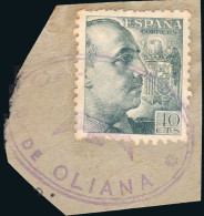 Lérida - Edi O 925 - Fragmento Mat "Carteria Oliana" - Used Stamps