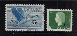 CANADA 1952,1963  OFFICIAL STAMPS  SCOTT # O31 USED, O7 MNH CV $2.00 - Nuevos