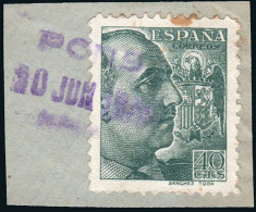 Lérida - Edi O 870 - Fragmento Mat Cartería "Pons" - Used Stamps