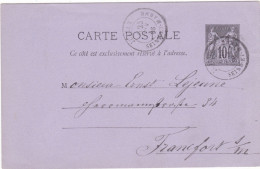 FRANCIA - INTERO POSTALE -VIAGGIATO - VIAGGIATO - 1886 - Otros & Sin Clasificación