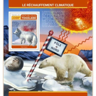 Togo - 2017 - Global Warming - Bears, Dog - Yv Bf 1284 - Bären