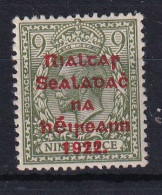 Ireland: 1922   KGV OVPT    SG41    9d    Olive-green  MH - Nuevos