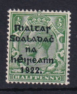 Ireland: 1922   KGV OVPT    SG30    ½d    MH - Unused Stamps