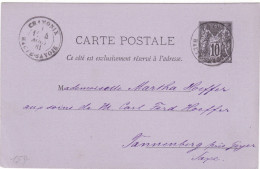 FRANCIA - INTERO POSTALE -VIAGGIATO - VIAGGIATO - 1881 - Altri & Non Classificati