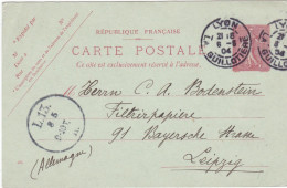FRANCIA - INTERO POSTALE -VIAGGIATO - VIAGGIATO - 1904 - Andere & Zonder Classificatie