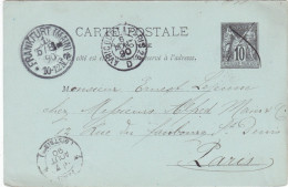 FRANCIA - INTERO POSTALE - VIAGGIATO - VIAGGIATO - 1890 - Other & Unclassified