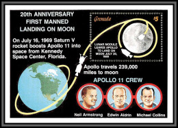 80510 Grenada N°225 Apollo 11 Moon Landing 20th Anniversary TB Neuf ** MNH Espace (space) 1989  - Zuid-Amerika