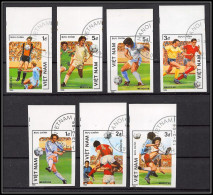 81703 Vietnam Y&t N°670/676 Mi 1664/1670 Football Soccer Mexico World Cup 1986 Oblitéré Used Non Dentelé Imperf - 1986 – Messico