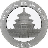 Chine, 10 Yüan, 1 Oz, Panda, Bullion, 2018, BE, Argent, SPL, KM:2410 - Chine