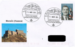 SPAIN. POSTMARK. MONZON CASTLE. 2024 - Otros & Sin Clasificación