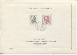 Tschechoslowakei # 1920-1 Ersttagsblatt Präsident Svoboda Tagesstempel Uz '1' - Covers & Documents
