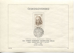 Tschechoslowakei # 1923 Ersttagsblatt Maximilian Hell Ungarischer Astronom - Lettres & Documents