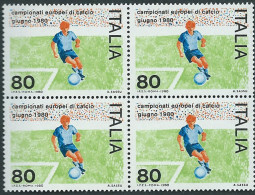 Italia 1980; Campionati Europei Di Calcio, Quartina. - 1971-80: Mint/hinged