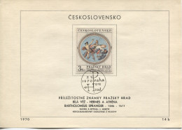 Tschechoslowakei # 1944 Ersttagsblatt Prager Burg Spranger Deckengemälde Uz '1' - Lettres & Documents