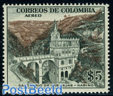 Colombia 1954 $5, Stamp Out Of Set, Mint NH, Religion - Cloisters & Abbeys - Abadías Y Monasterios