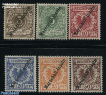 Germany, Colonies 1899 Marshall Inseln, Overprints 6v, Unused (hinged) - Other & Unclassified