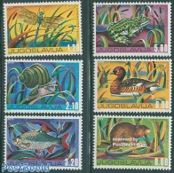 Yugoslavia 1976 Animals 6v, Mint NH, Nature - Animals (others & Mixed) - Ducks - Fish - Frogs & Toads - Insects - Shel.. - Unused Stamps