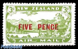 New Zealand 1931 Airmail Overprint 1v, Unused (hinged), Transport - Aircraft & Aviation - Ongebruikt